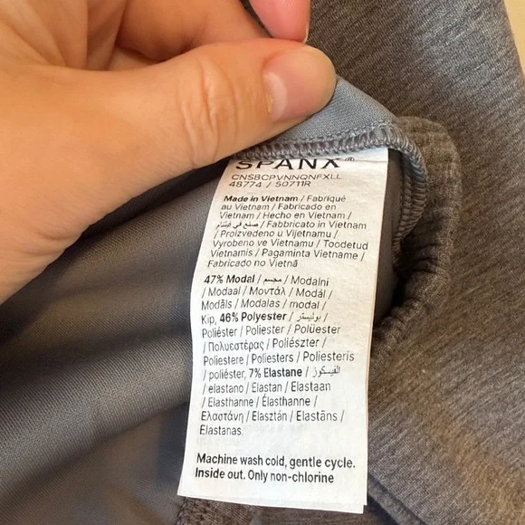 SPANX AirEssentials Cinched Crop Hoodie Mid Gray Heather - Picture 6 of 7